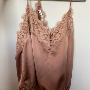 Abercrombie Satin Lace Camisole Bodysuit